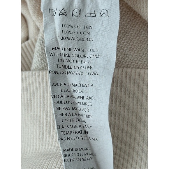 Anthropologie Back When Tiger Floral Sweatshirt Puff Sleeve Cotton S - Picture 11 of 11